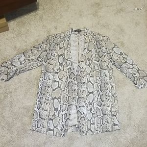 Snake Print Boyfriend Blazer With Pockets
